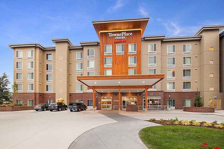 Ownership of the Hampton Inn and Suites in Prescott Valley is working to bring a Marriott TownePlace Suites hotel to the northeast corner of Glassford Hill and Florentine roads west of Findlay Toyota Center in Prescott Valley. It may look similar to this TownPlace Suites in Bellingham, Washington. (Courtesy/Marriott)