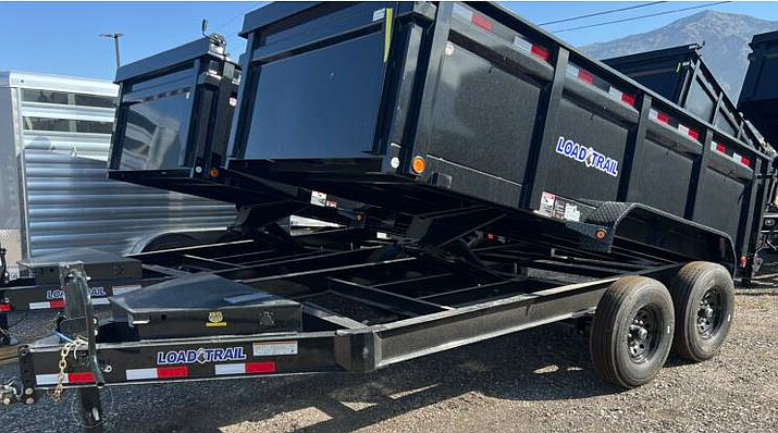 This black 2007 LDTL Load Trail double-axle dump trailer was stolen sometime between June 17 and Sept. 2, 2022, from a residential yard in the 3100 block of North Corrine Drive in Prescott Valley. The Police Department is asking for the public’s help in locating it. (Courtesy photo)