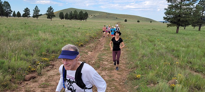 Northern Arizona Trail Runners Association members do a practice run through Government Prairie. (Photo/NATRA)