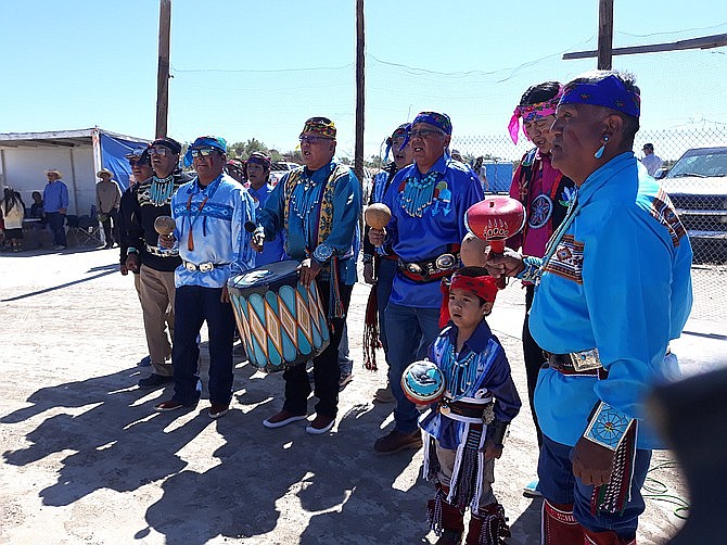 A social dance group from Zuni Pueblo, New Mexico prepares to dance at a prior event. (Photos/DHD Productions)