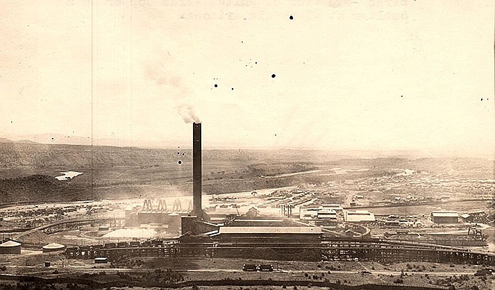 The huge new up-to-date smelter at Clarkdale began operations in May of 1915 and made the old smelter at Jerome obsolete. (Courtesy photo)