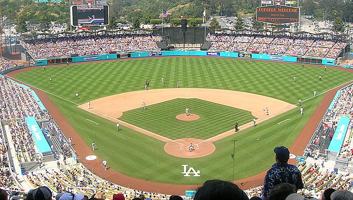 Drey Jameson pitched six strong innings in his second big league game and Ketel Marte homered as the Arizona Diamondbacks beat the Los Angeles Dodgers 5-2 to split a doubleheader at Dodger Stadium in Los Angeles on Tuesday, Sept. 20. (Photo by Frederick Dennstedt, cc-by-sa-2.0, https://bit.ly/2T35hMx)