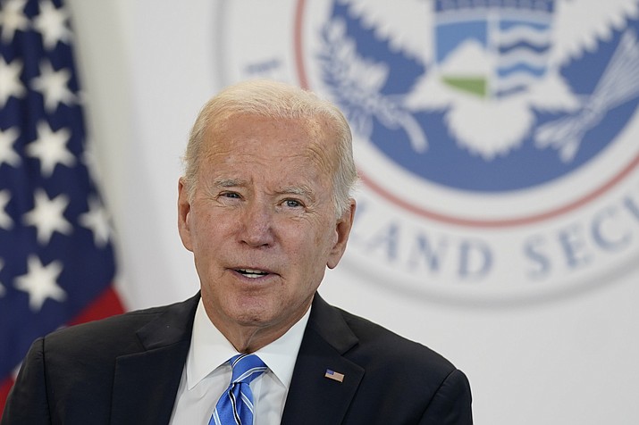 President Joe Biden speaks about Hurricane Fiona during a visit to the Federal Emergency Management Agency Region 2 office in New York, Thursday, Sept. 22, 2022. (Evan Vucci/AP)