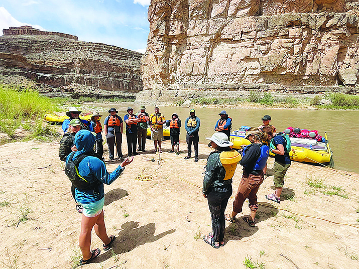 Challenge Club students preparing for rafting trip on the San Juan River in Utah with Prescott College students. (Prescott High School Challenge Club/Courtesy)