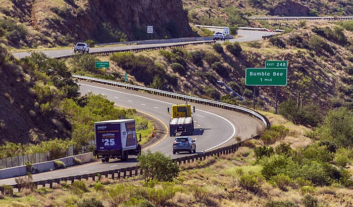 Southbound I-17 in Black Canyon. (Photo courtesy ADOT)