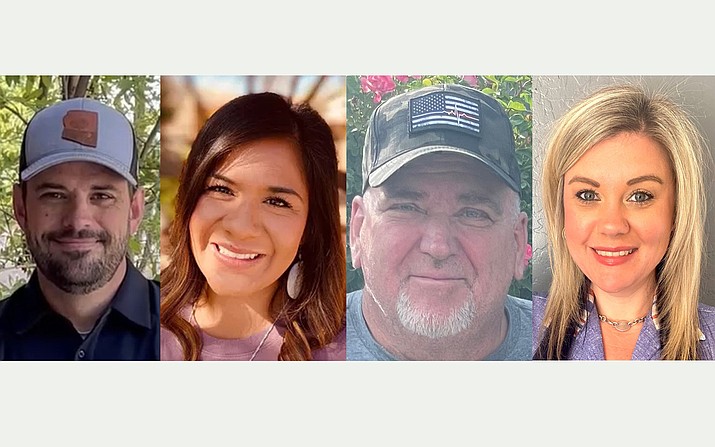 The four candidates for two seats of the Humboldt Unified School District Governing Board in the Nov. 8, 2022 election, from left to right: incumbent Ryan Gray, Lyana Mazon, Timothy McGhee and Brianna Wolcott. (Courtesy photos)