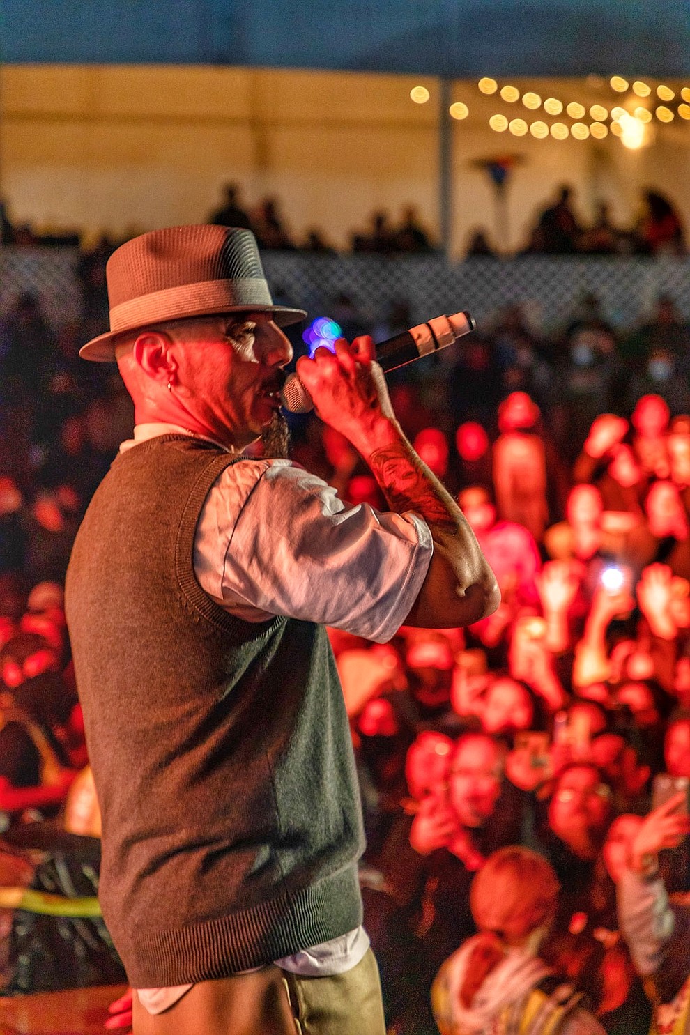 Lil Rob performs at the Western Navajo Fair Oct. 6 during the opening opening concert series that also featured Navajo artist Tony Knight as the opening act. (Photo/Sara Honanie)