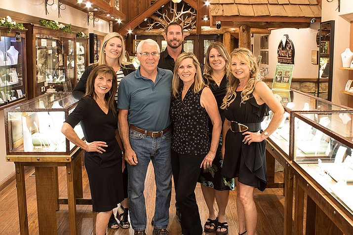 Owners Dave and Sherrie Rabellino and the staff of Artful Eye Jewelers are celebrating 25 years in business on Montezuma Street in Prescott. (Courtesy photo)