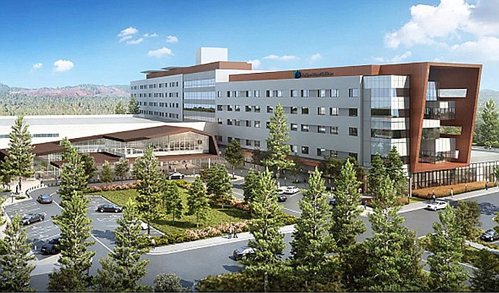 Northern Arizona Healthcare’s Flagstaff plans include a new campus with a 160-foot bed tower. (NAH)(NAH)