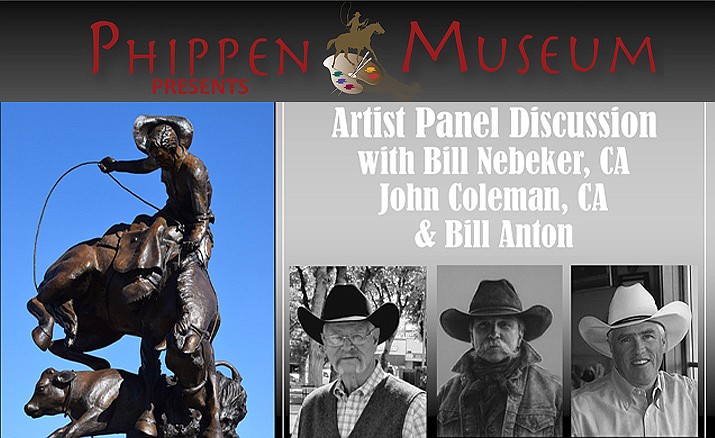 Bill Anton, John Coleman and Bill Nebeker are participating in an artist panel discussion following the Phippen Museum’s presentation of “Prescott, AZ: Mecca of Western Art,” at the Elks Theatre. (Phippen Museum/Courtesy)