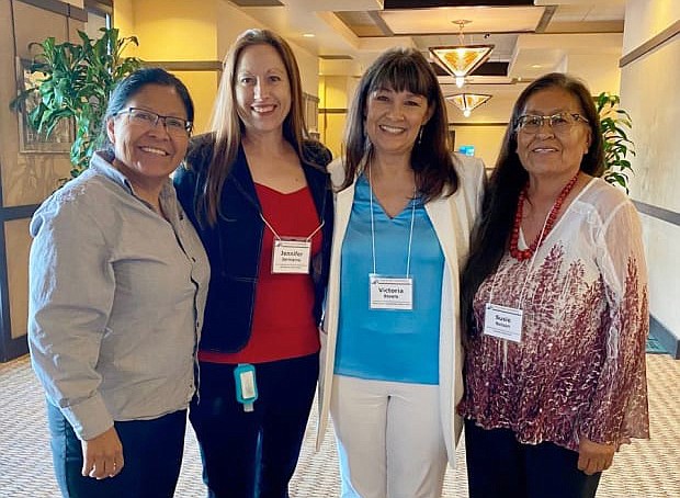 Justice Deborah Begay, state Rep. Jennifer Jermaine, state Sen. Victoria Steele and Justice Susie Nelson and Sara Mae Williams (not pictured) will all be serving terms after the midterms. (Photo/Victoria Steele)