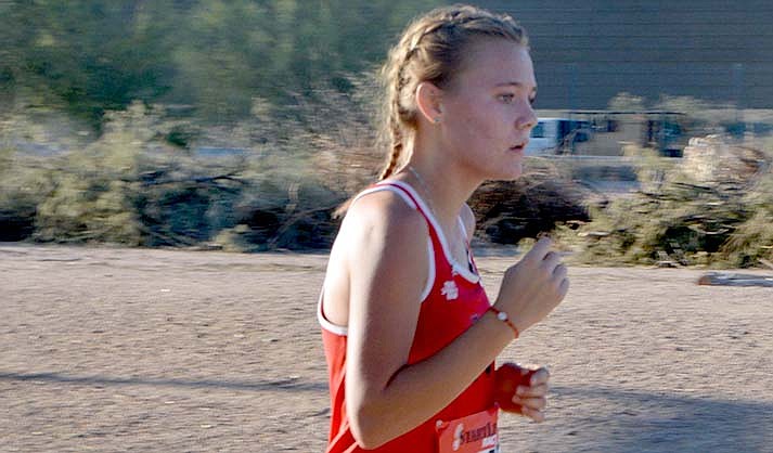 The Mingus girls’ cross country team, led by senior Makena Bliss, finished sixth in the sectional. (VVN/file)