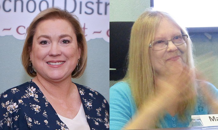 Cyndi Thomas, left, won re-election and Marcia Hilborn also claimed a seat on the Chino Valley Unified School District Governing Board Tuesday night, Nov. 8, 2022, according to unofficial results. (Courtesy)
