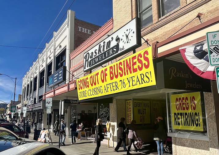 The Raskin’s Jewelers store has been a fixture on Gurley Street in downtown Prescott since the late 1960s, when Lynn Raskin moved from his original spot in the Park Plaza Shopping Center on Goodwin Street to the Gurley Street site. Since the early 2000s, Lynn’s son Greg Raskin has owned the business.  (Cindy Barks/Courier)