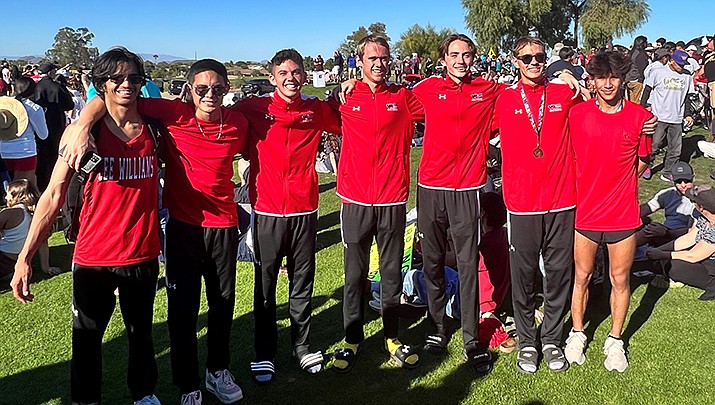 The Lee Williams High School boys cross-country team finished fifth in the Division III Arizona Cross-Country championship race in Mesa on Saturday. It’s the best finish ever posted by a Lee Williams team at the state meet. (Courtesy photo)