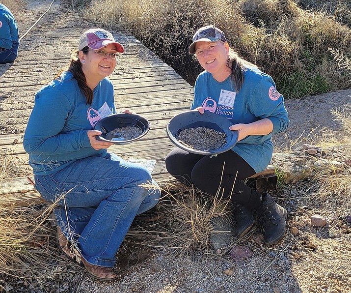 Gold panning is one of the activities offered at the Becoming an Outdoors Woman workshop in Oracle in January. (Submitted photo/AZGFD)