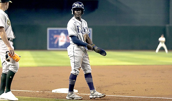 A day in the Arizona Fall League for Rays prospect Ronny Simon consisted of waking up early for practice or a game, where he applied new techniques learned from his fellow prospects and coaches in effort to improve his game. (Photo by Rudy Aguado/Cronkite News)