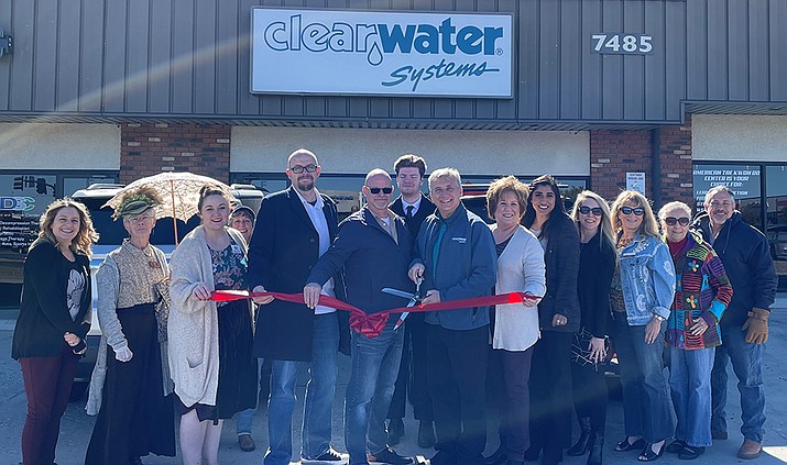 Clearwater Systems cuts the ribbon on its new location in Prescott Valley Friday, Nov. 4, 2022. (Prescott Valley Chamber of Commerce/Courtesy)