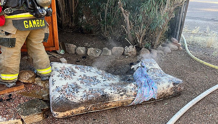 Firefighters from the Northern Arizona Fire District prevented further damage when they extinguished a mattress fire caused by smoking in bed the morning of Monday, Nov. 21. (NAFD photo)
