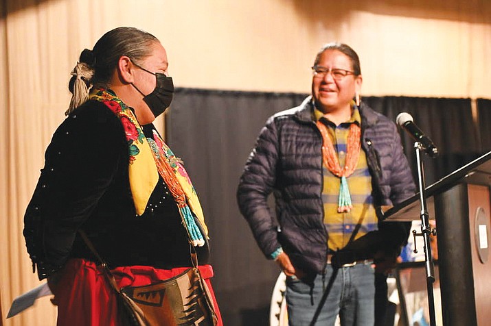 Madam Chair Amber Kanazbah Crotty of the 24th Navajo Nation Council was joined by Cellular One and Pendleton Woolen Mills at the Healing Blanket ceremony. (Photo/Navajo Nation Council)