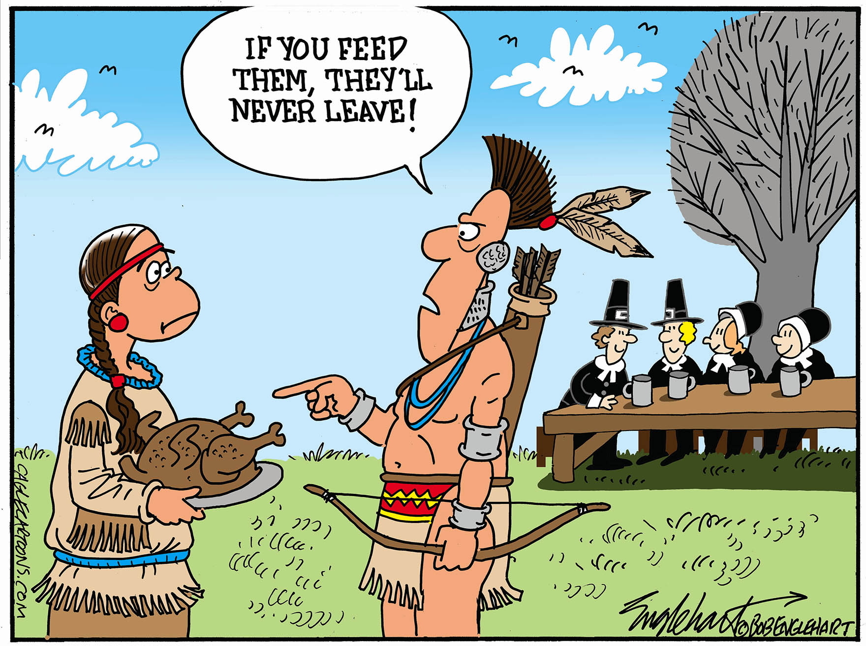 Happy Thanksgiving!  The Courier Cartoon commentary: Nov. 22