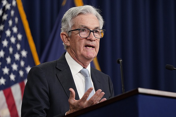 Federal Reserve Chairman Jerome Powell speaks at a news conference following a Federal Open Market Committee meeting, Wednesday, Nov. 2, 2022, in Washington. ( Patrick Semansky/AP)