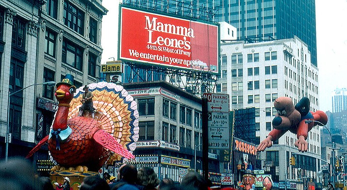 Throngs of spectators have lined the streets of New York City as colorful, high-flying balloons helped usher in the holiday season at the Macy’s Thanksgiving Day Parade. (Photo by Jon Harder, cc-by-sa-3.0, https://bit.ly/2r0xW3G)