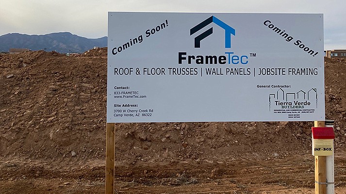 FrameTec facility to provide up to 180 jobs in Camp Verde