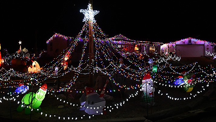Part of the Christmas lighting display at the Meriwether residence in Golden Valley is pictured. (Butch Meriwether courtesy photo)