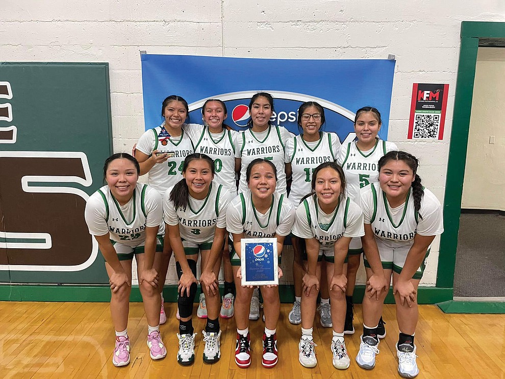 The Tuba City Lady Warriors captured the title in the Silver bracket of the 2022 Pepsi Holiday Tournament in Flagstaff Dec. 8-10. (Photos/Tuba City Warriors FB)