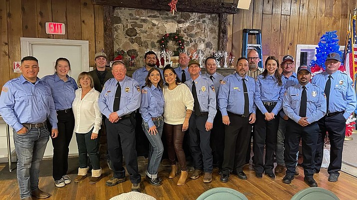 Members of Williams Volunteer Fire Department attend the 2022 Christmas party Dec. 10 at the American Legion in Williams. (Abbigaile Urioste/WGCN)