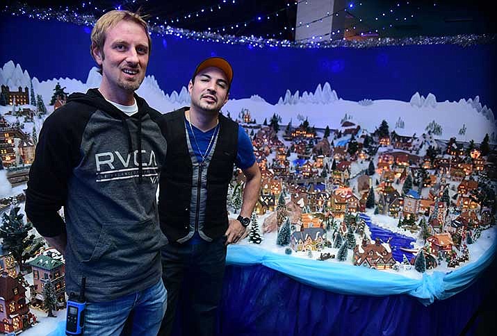 Matt Brassard and Marco Espitia, pictured 2019 for their Enchanted Christmas Tour of Lights. (Courier file)