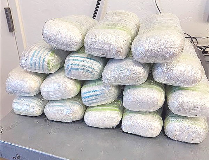 Eighteen pounds, or some 72,000 fentanyl pills, seized by YCSO at a traffic stop in early September. (YCSO/Courtesy)