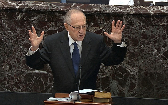 Alan Dershowitz making legal arguments to the U.S. Senate in 2020 about why Donald Trump should not be impeached.