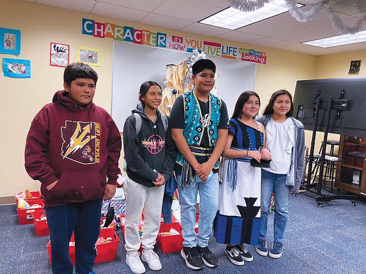Hopi Junior High Student Council members are: Jarron Lomayestewa, Neveah Lomaintewa, Lane Lalo, LaVerne Sieweyumptewa and Ava Andrews. (Photo/HJHS)
