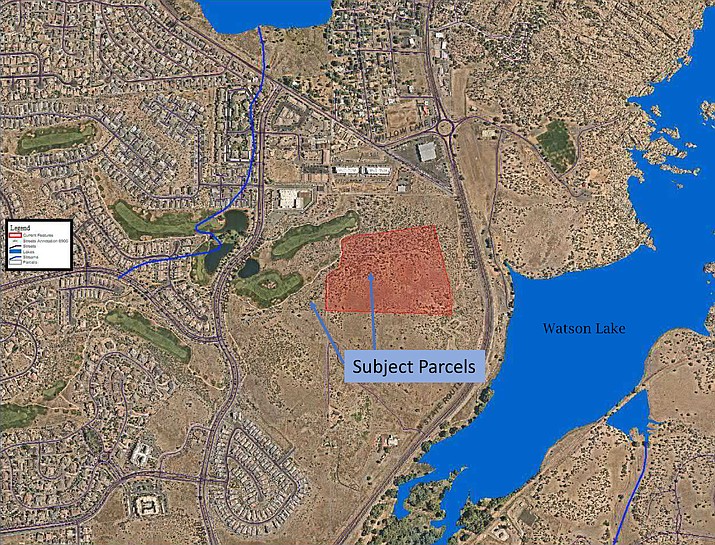 A proposed project in the Prescott Lakes neighborhood would bring 54 single-family residential lots to about 26 acres of land east of Prescott Lakes Parkway near its intersection with Smoke Tree Lane. (City of Prescott/Courtesy)