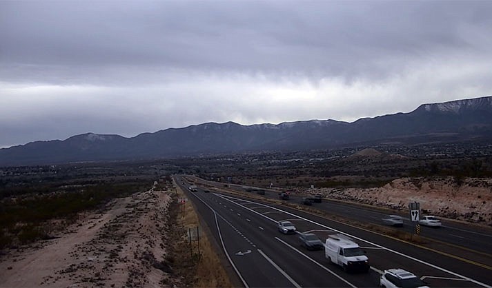 Storm clouds will hang around in the Verde Valley for another winter blast. (ADOT photo)