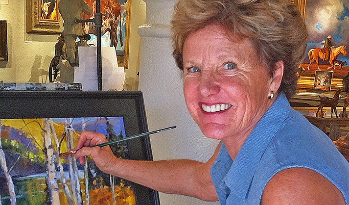 Artist Betty Carr at Mountain Trails Gallery in Sedona