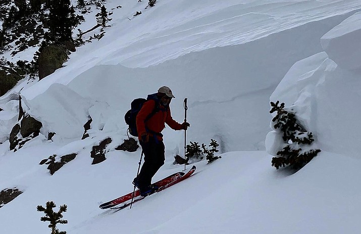 Avalanche conditions may exist and remain potentially hazardous at the San Francisco Peaks North of Flagstaff. (Photo/ Kachina Peaks Avalanche Center)