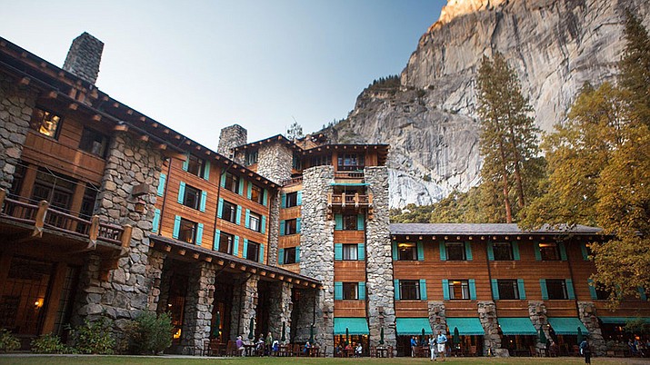 The historic Ahwahnee Hotel is currently undergoing a series of health and safety upgrades, including structural  improvements designed to help it withstand earthquakes.  (Photo/NPS)