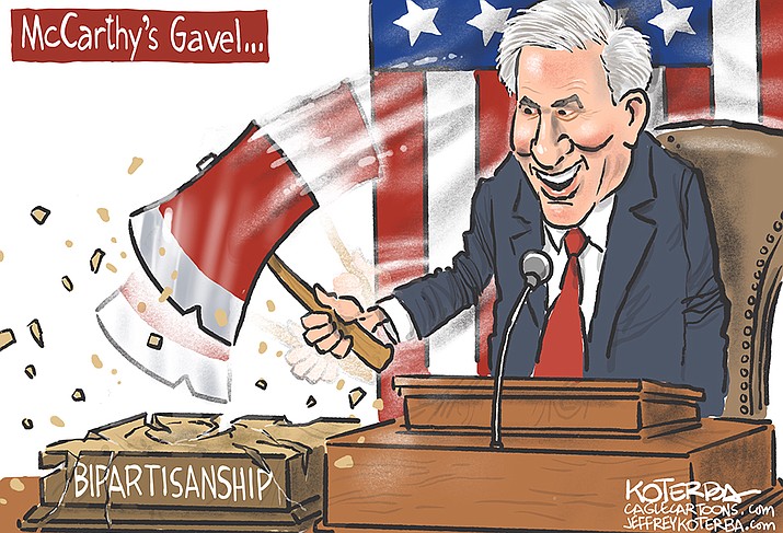 Editorial cartoon (1): Jan. 30, 2023