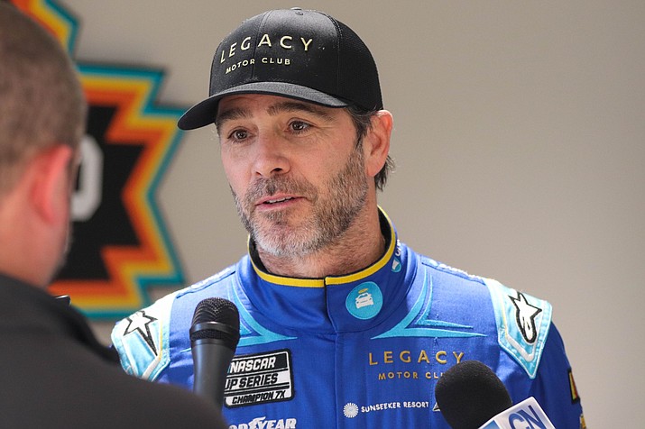 Seven-time NASCAR Cup champion Jimmie Johnson test drove the Next Gen-7 car at Phoenix Raceway and shared his thoughts after the first day of testing. (Reece Andrews/Cronkite News)