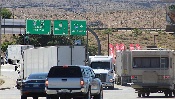 ADOT held a virtual public meeting on Wednesday, Jan. 25 to update the public on the I-40/U.S. 93 interchange project as the design phase nears completion. It should relieve congestion at the current interchange. (Miner file photo)