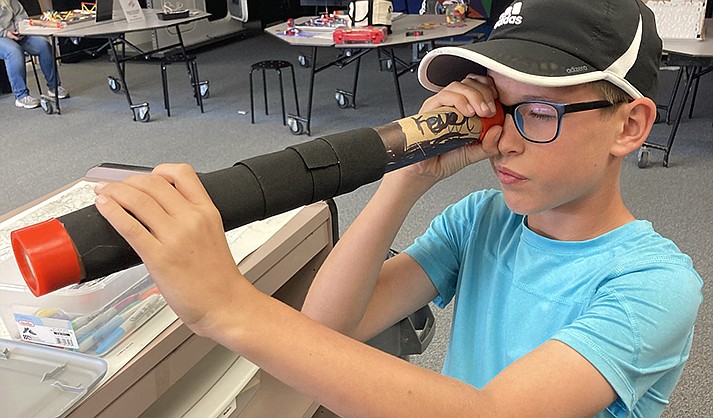 Science Vortex hosted a telescope-making workshop (Photo by Laurie Altringer)