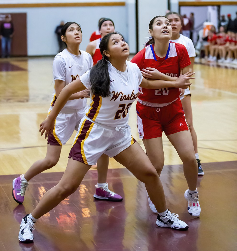 Senior Janessa Meyers boxes out an opponent. (Photo/El Big Guy)