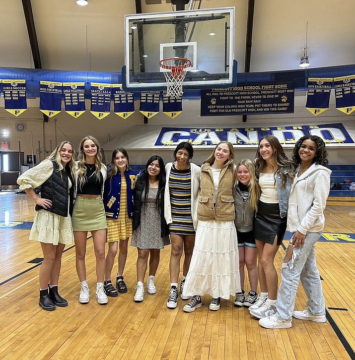 On Wednesday, Feb. 1, 2023 the Prescott girls basketball team put it all out there, but came up a little short to Mingus 49-45 during senior night. (Prescott girls basketball/Courtesy)