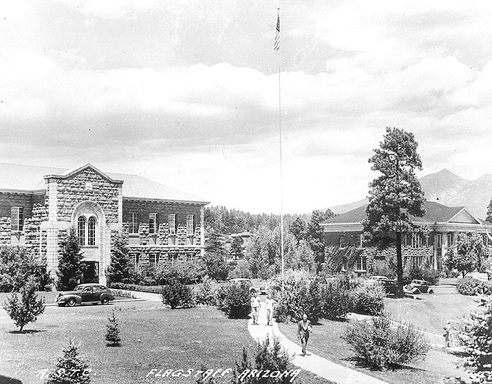 Photograph of Gammage Library at Northern Arizona Normal School, now Northern Arizona University, in Flagstaff in 1940. (Sharlot Hall Museum Memory Project/Courtesy)