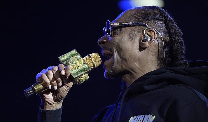 Snoop Dogg performs during Shaq's Fun House Super Bowl event on Friday, Feb. 10, 2023, at Talking Stick Resort in Scottsdale. (Photo by Rick Scuteri/Invision/AP)