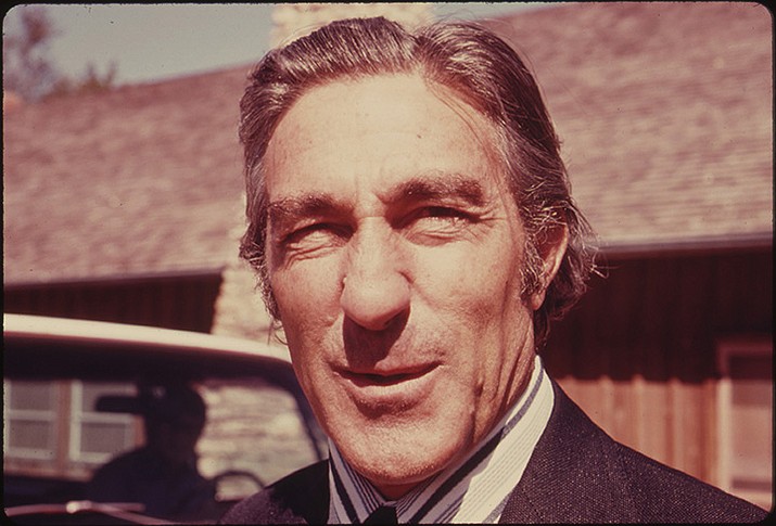 Stewart Udall at an event at Tallgrass National Park in Kansas in 1974, five years after his term as Interior secretary ended. (Photo courtesy the National Archives)