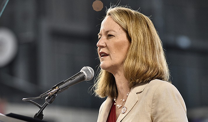 Attorney General Kris Mayes released an election report Wednesday compiled by the office of her predecessor that contains information she said the people had a right to know about back in 2020. (Capitol Media Services 2023 file photo by Howard Fischer)